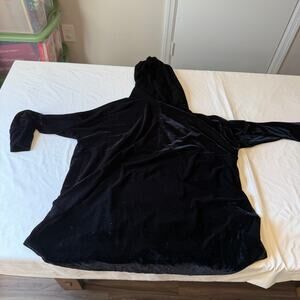 Black Velvet Hoodie Top Plus Size 3X Alternative Witchy Whimsygoth